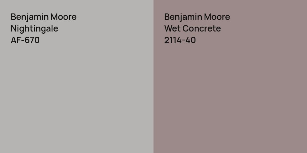 Benjamin Moore Nightingale vs. Benjamin Moore Wet Concrete