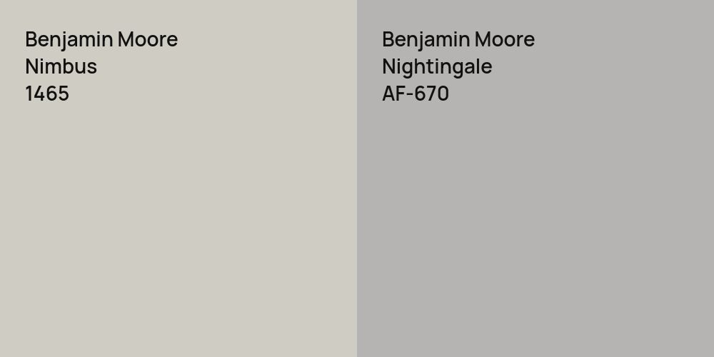 Benjamin Moore Nimbus vs. Benjamin Moore Nightingale