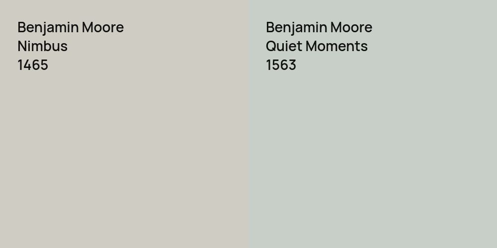 Benjamin Moore Nimbus vs. Benjamin Moore Quiet Moments