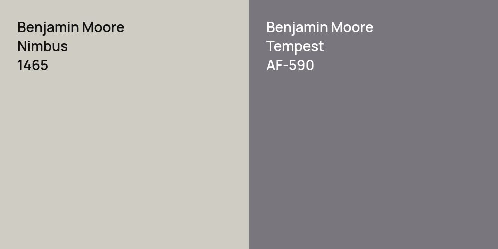 Benjamin Moore Nimbus vs. Benjamin Moore Tempest