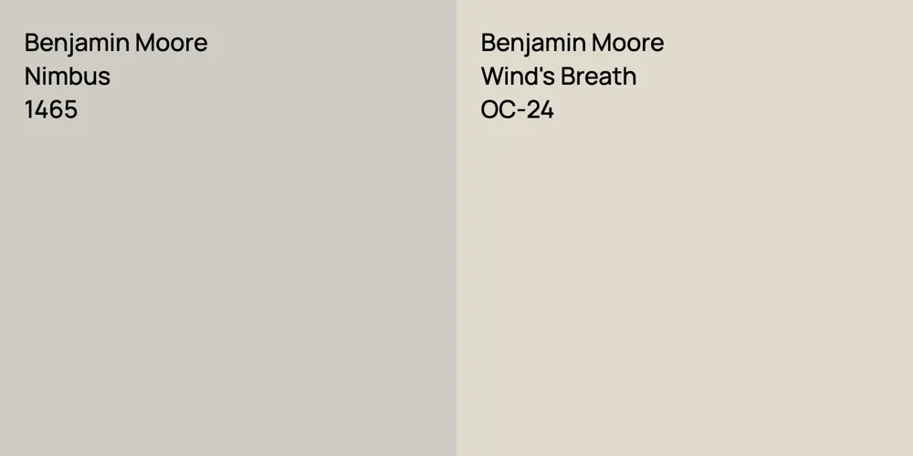 Benjamin Moore Nimbus vs. Benjamin Moore Wind's Breath