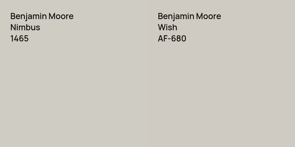 Benjamin Moore Nimbus vs. Benjamin Moore Wish