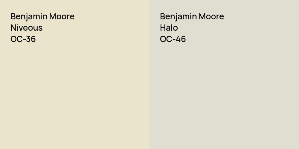 Benjamin Moore Niveous vs. Benjamin Moore Halo