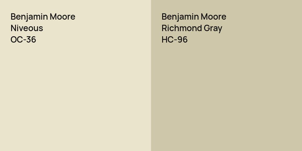 Benjamin Moore Niveous vs. Benjamin Moore Richmond Gray