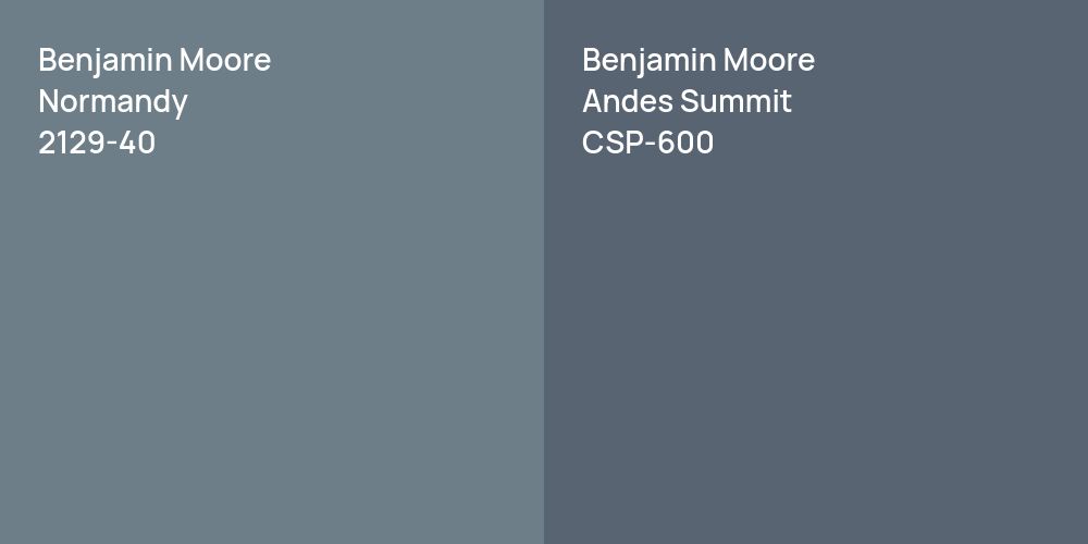 Benjamin Moore Normandy vs. Benjamin Moore Andes Summit