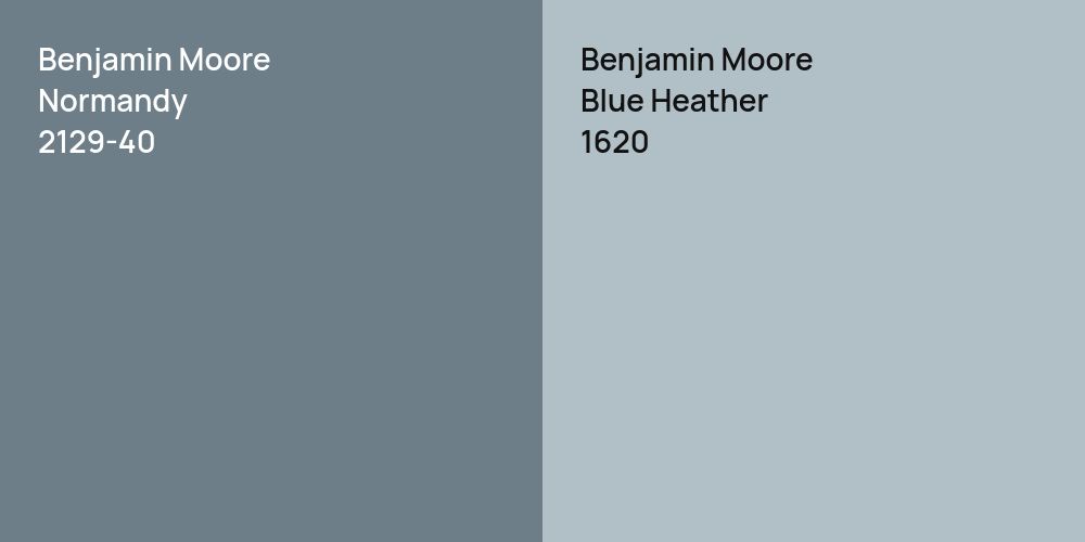 Benjamin Moore Normandy vs. Benjamin Moore Blue Heather