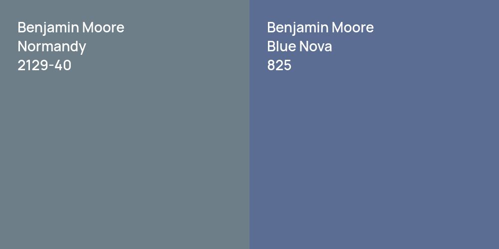 Benjamin Moore Normandy vs. Benjamin Moore Blue Nova