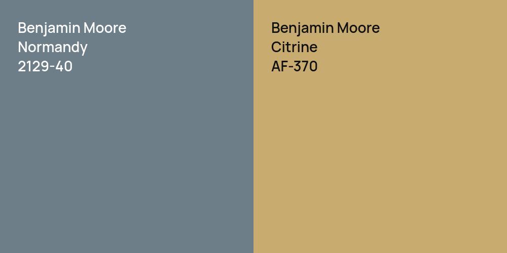 Benjamin Moore Normandy vs. Benjamin Moore Citrine