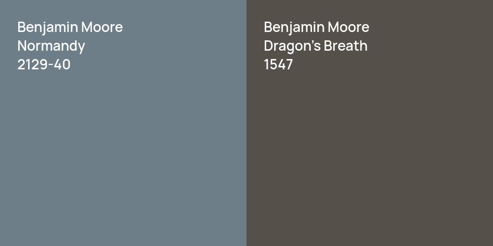 Benjamin Moore Normandy vs. Benjamin Moore Dragon's Breath