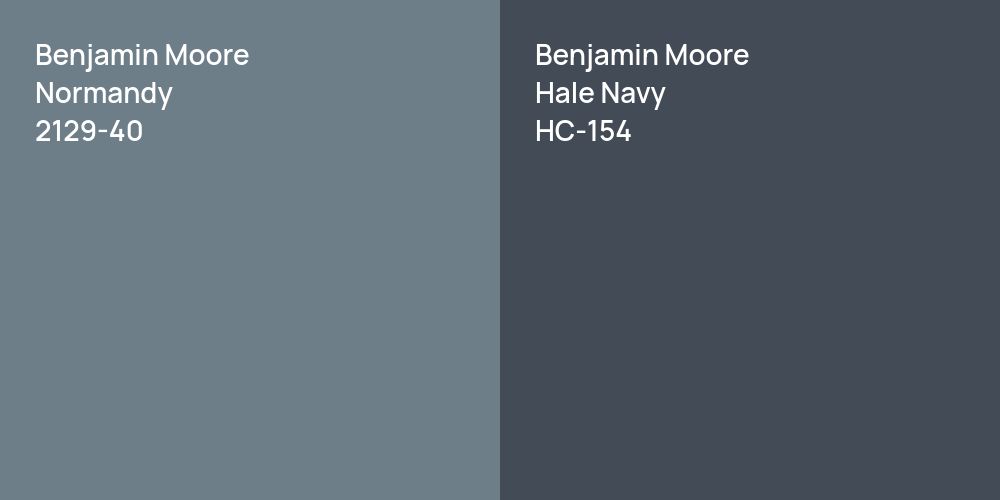 Benjamin Moore Normandy vs. Benjamin Moore Hale Navy