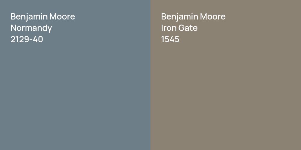 Benjamin Moore Normandy vs. Benjamin Moore Iron Gate