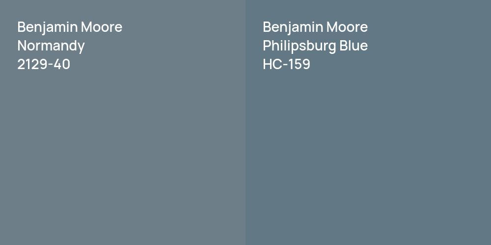 Benjamin Moore Normandy vs. Benjamin Moore Philipsburg Blue