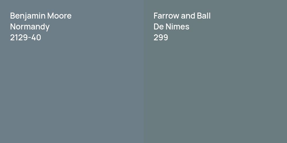 Benjamin Moore Normandy vs. Farrow and Ball De Nimes