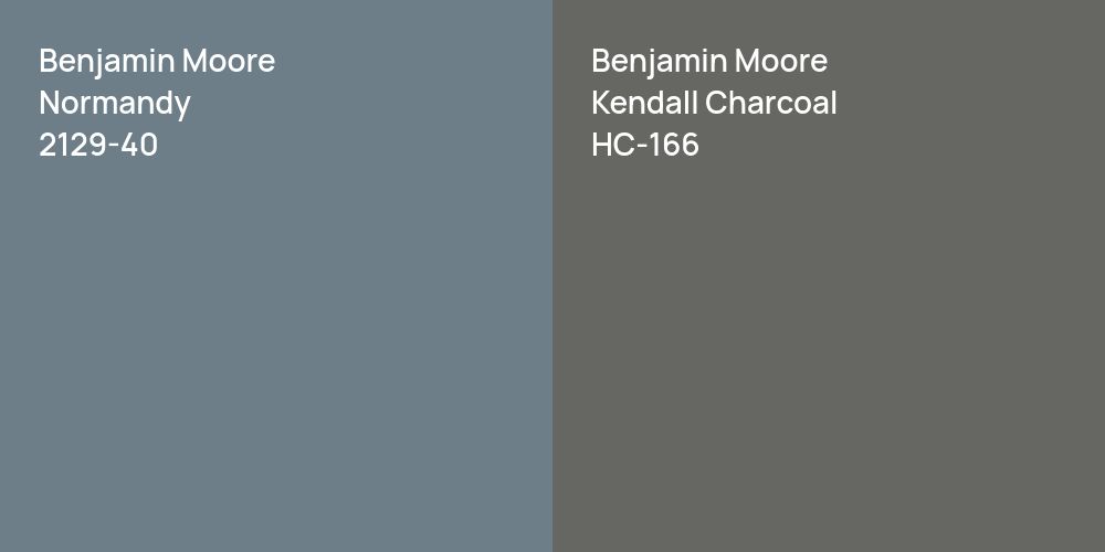 Benjamin Moore Normandy vs. Benjamin Moore Kendall Charcoal