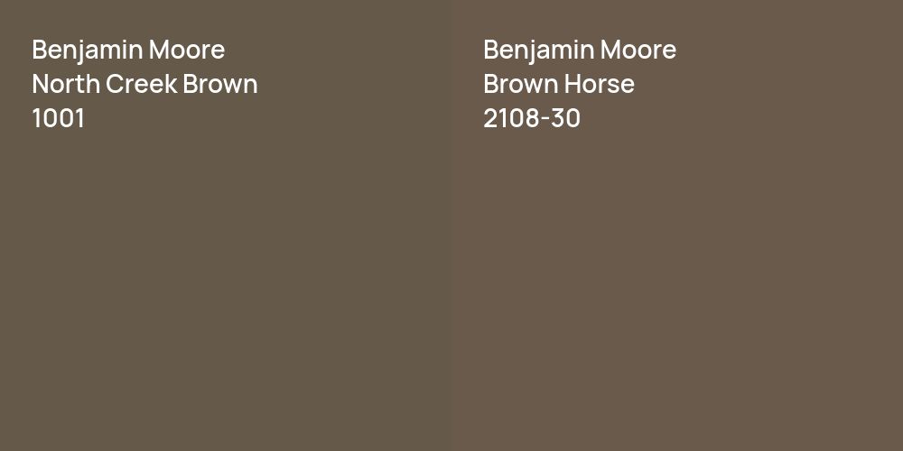 Benjamin Moore North Creek Brown vs. Benjamin Moore Brown Horse