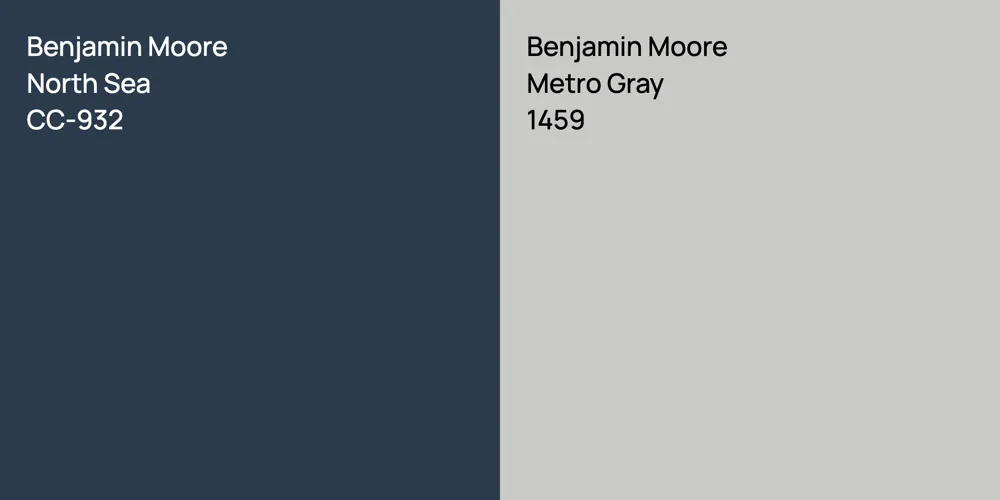 Benjamin Moore North Sea vs. Benjamin Moore Metro Gray