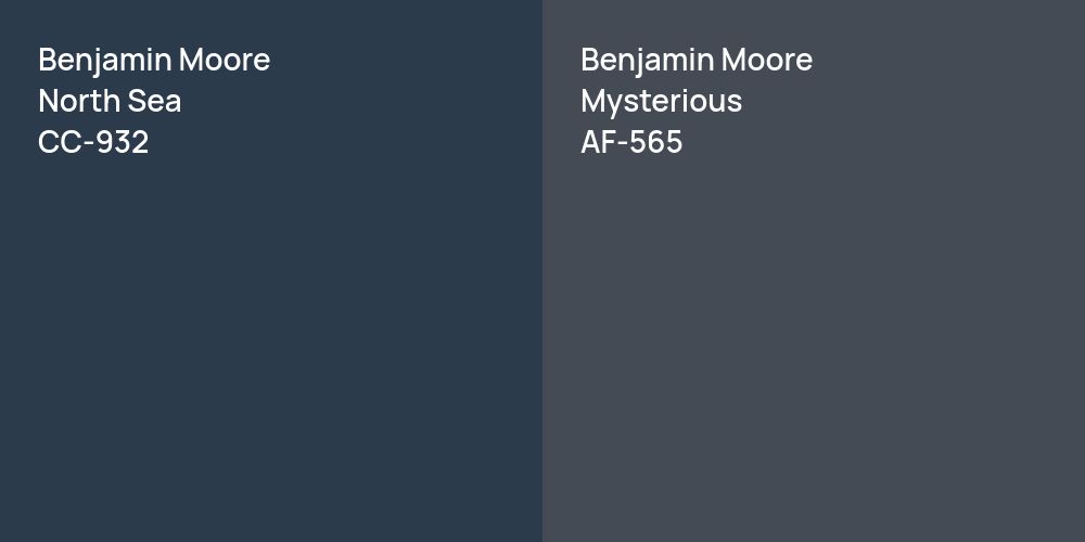 Benjamin Moore North Sea vs. Benjamin Moore Mysterious