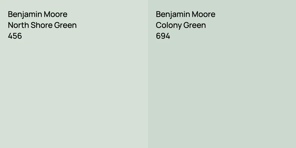 Benjamin Moore North Shore Green vs. Benjamin Moore Colony Green