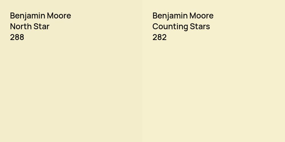 Benjamin Moore North Star vs. Benjamin Moore Counting Stars