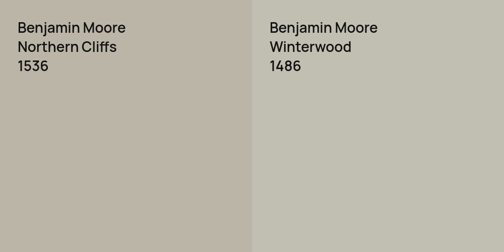 Benjamin Moore Northern Cliffs vs. Benjamin Moore Winterwood