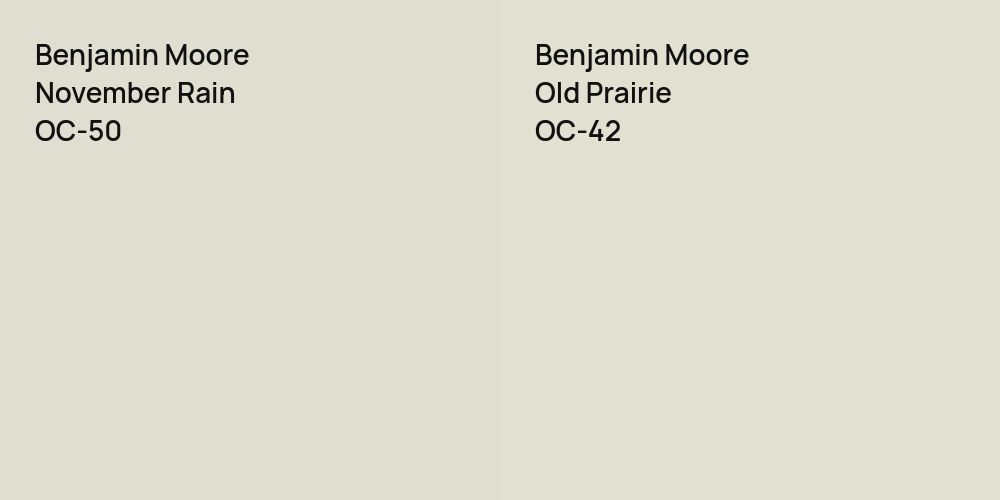 Benjamin Moore November Rain vs. Benjamin Moore Old Prairie