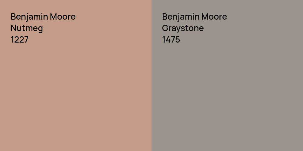 Benjamin Moore Nutmeg vs. Benjamin Moore Graystone