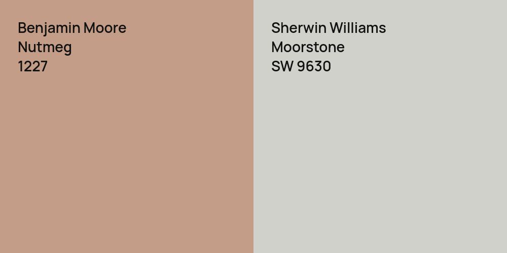 Benjamin Moore Nutmeg vs. Sherwin Williams Moorstone