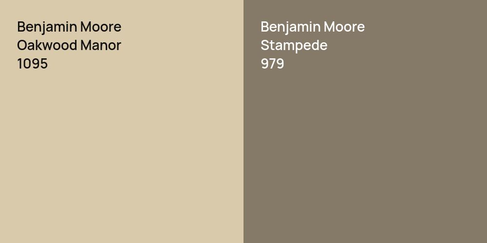 Benjamin Moore Oakwood Manor vs. Benjamin Moore Stampede