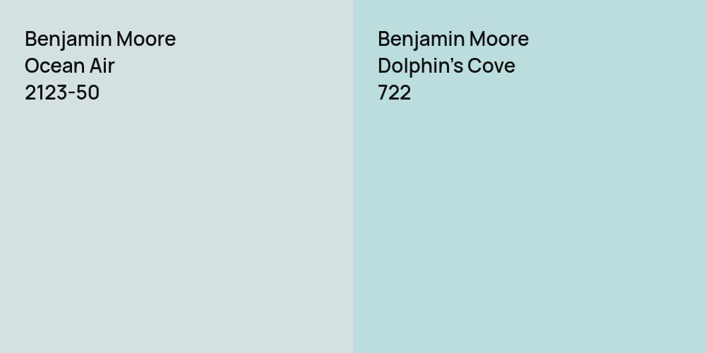 Benjamin Moore Ocean Air vs. Benjamin Moore Dolphin's Cove