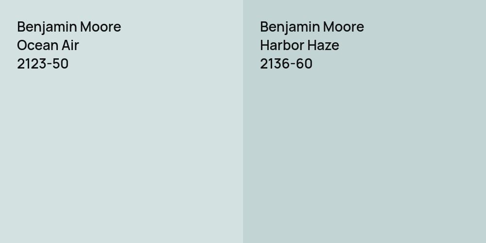 Benjamin Moore Ocean Air vs. Benjamin Moore Harbor Haze