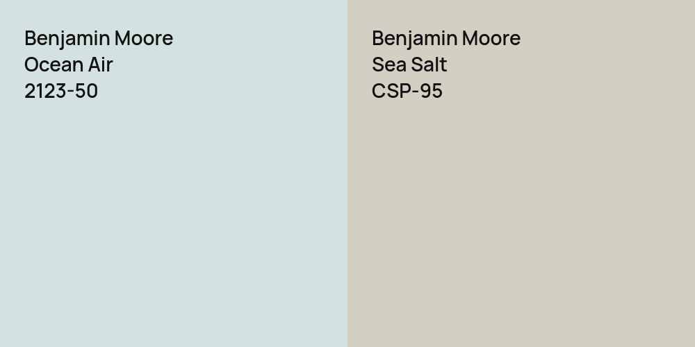 Benjamin Moore Ocean Air vs. Benjamin Moore Sea Salt