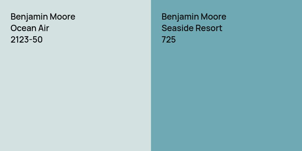 Benjamin Moore Ocean Air vs. Benjamin Moore Seaside Resort