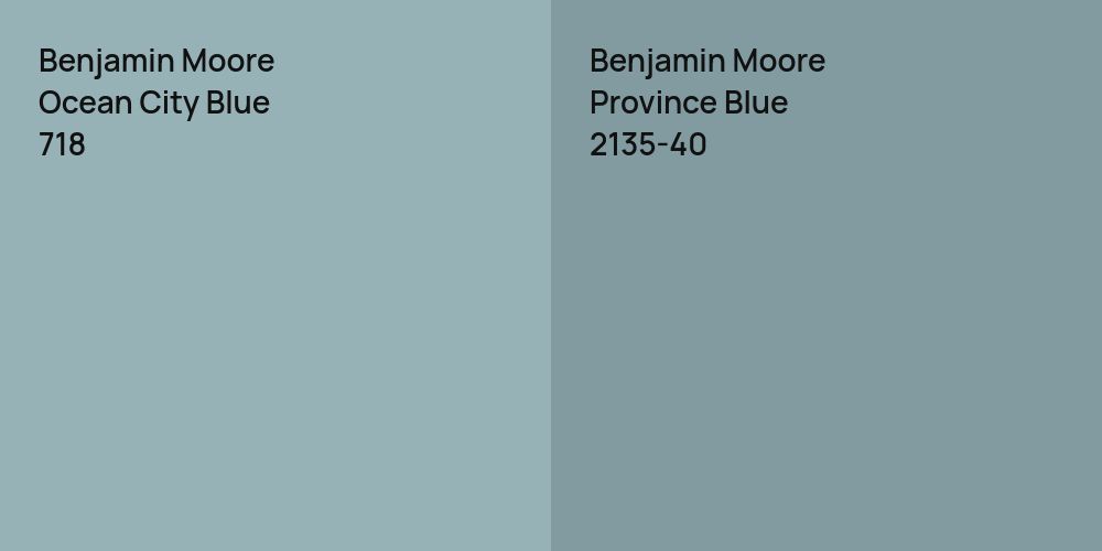 Benjamin Moore Ocean City Blue vs. Benjamin Moore Province Blue