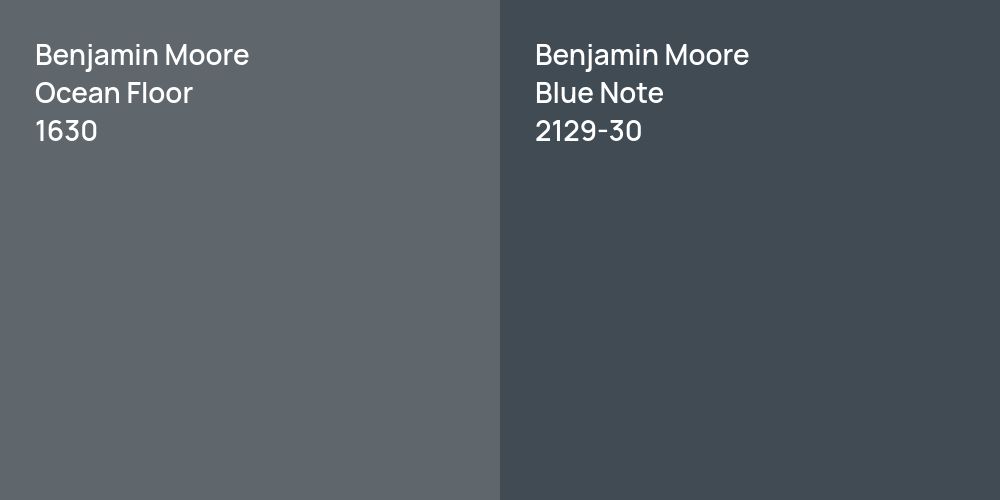 Benjamin Moore Ocean Floor vs. Benjamin Moore Blue Note