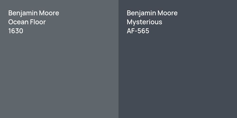 Benjamin Moore Ocean Floor vs. Benjamin Moore Mysterious