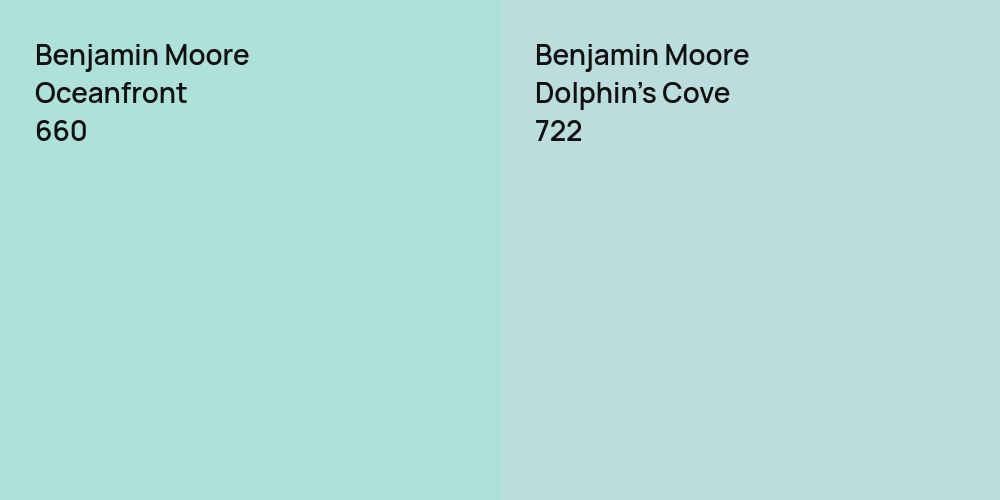 Benjamin Moore Oceanfront vs. Benjamin Moore Dolphin's Cove