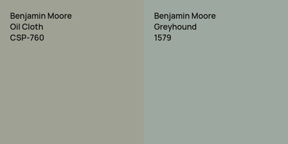 Benjamin Moore Oil Cloth vs. Benjamin Moore Greyhound