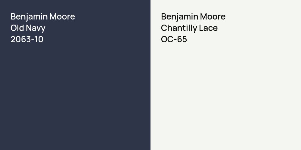 Benjamin Moore Old Navy vs. Benjamin Moore Chantilly Lace