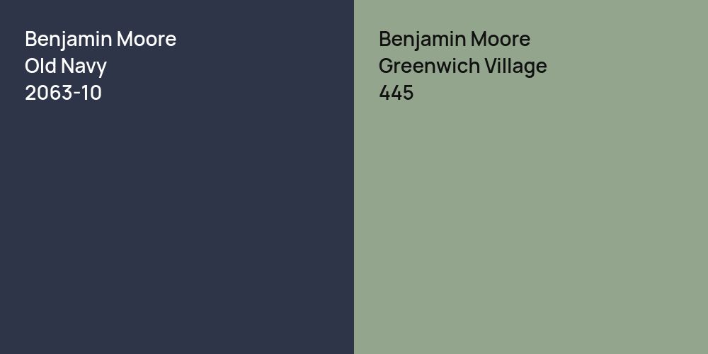 Benjamin Moore Old Navy vs. Benjamin Moore Greenwich Village