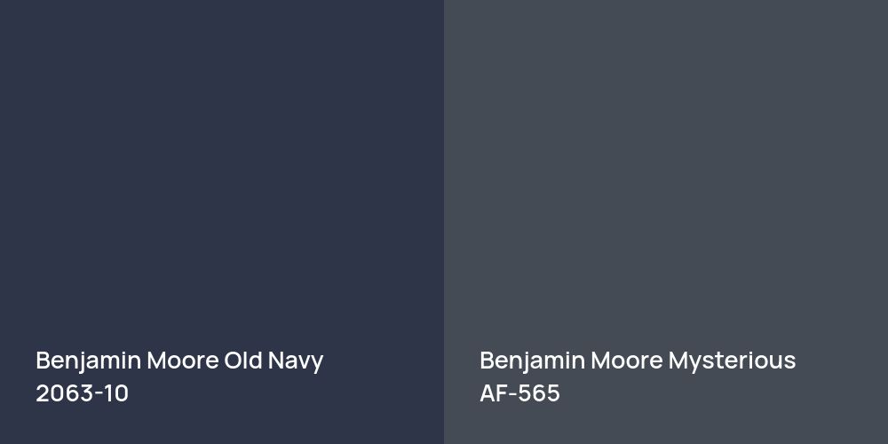 Benjamin Moore Old Navy vs. Benjamin Moore Mysterious