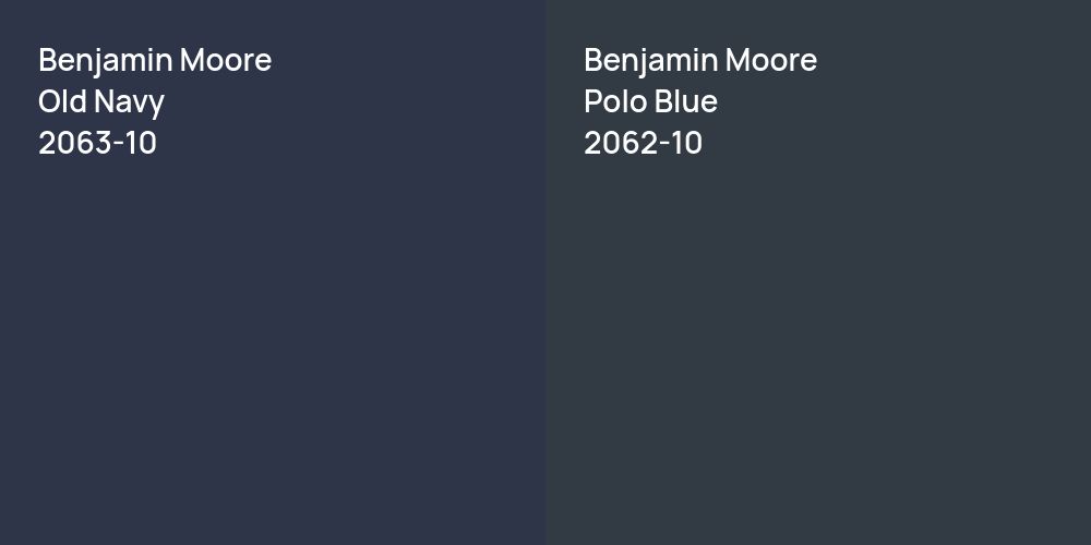 Benjamin Moore Old Navy vs. Benjamin Moore Polo Blue