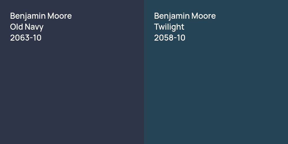 Benjamin Moore Old Navy vs. Benjamin Moore Twilight