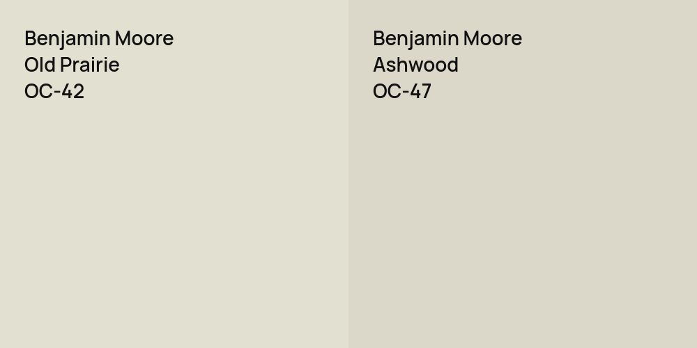 Benjamin Moore Old Prairie vs. Benjamin Moore Ashwood