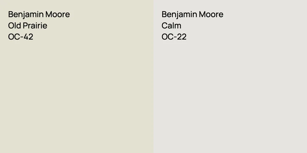 Benjamin Moore Old Prairie vs. Benjamin Moore Calm