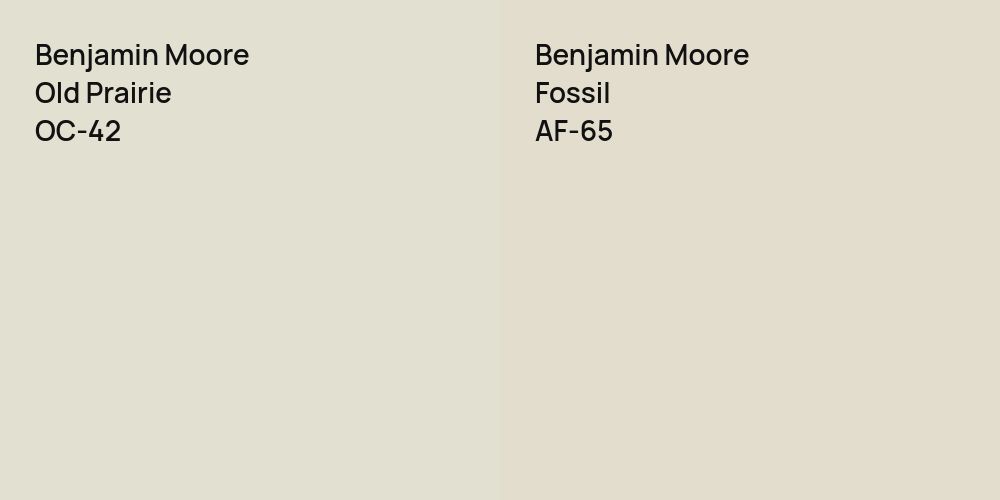 Benjamin Moore Old Prairie vs. Benjamin Moore Fossil