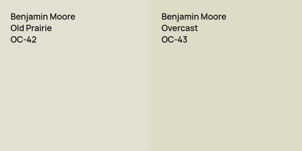 Benjamin Moore Old Prairie vs. Benjamin Moore Overcast