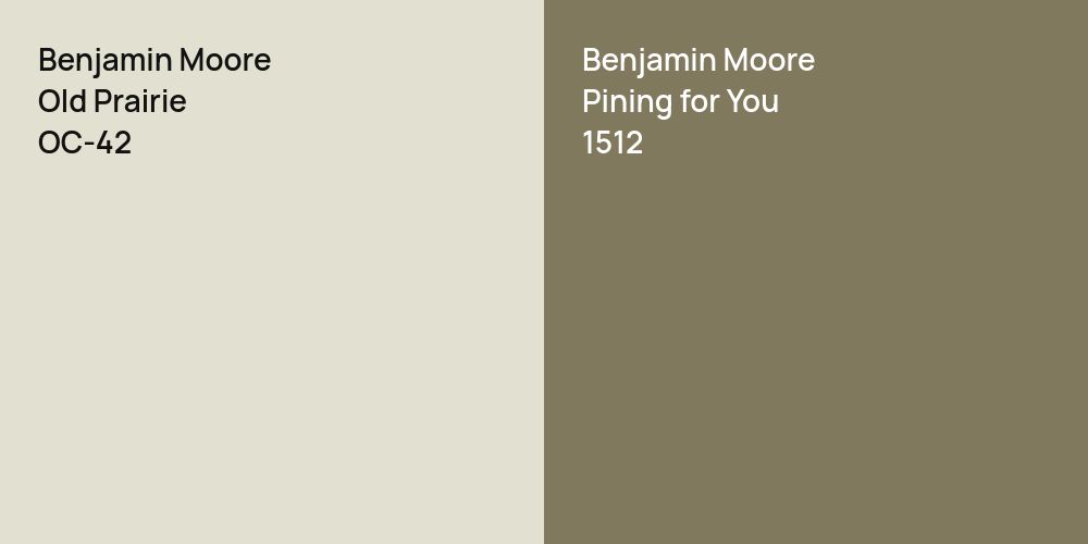 Benjamin Moore Old Prairie vs. Benjamin Moore Pining for You