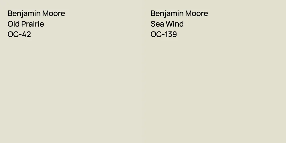 Benjamin Moore Old Prairie vs. Benjamin Moore Sea Wind