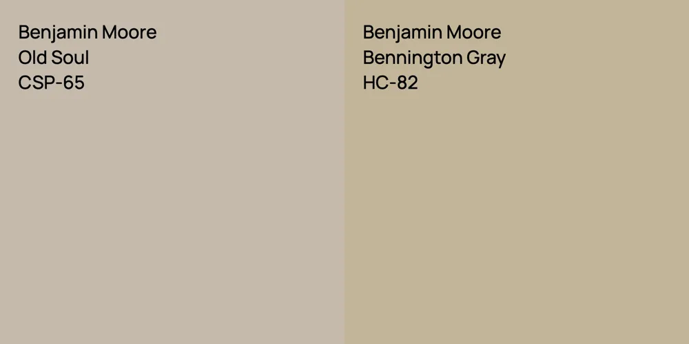 Benjamin Moore Old Soul vs. Benjamin Moore Bennington Gray