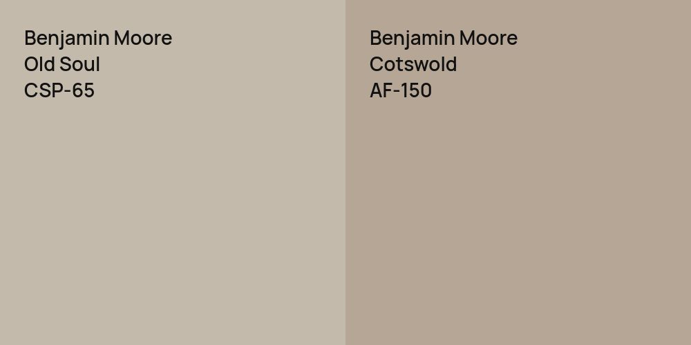 Benjamin Moore Old Soul vs. Benjamin Moore Cotswold